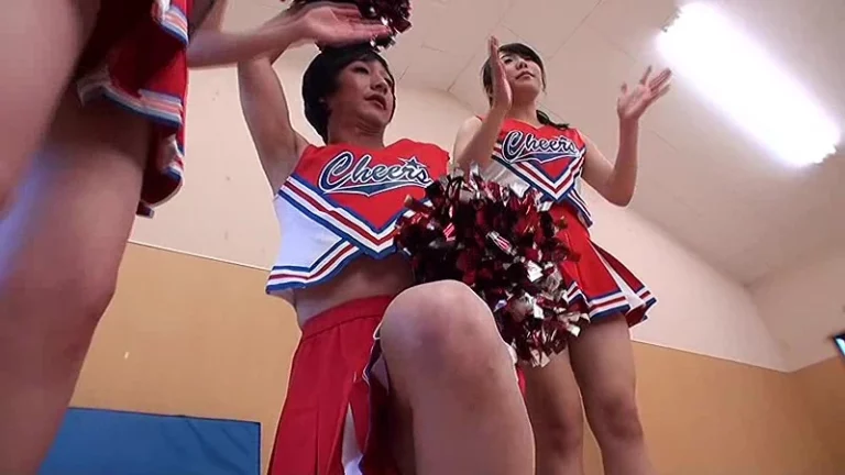 TMHK-009 JKチアガール部に女装男子が入部しちゃった 着衣 フェラ Blow 手コキ Arisu Hayase 女子校生 Minami Wakana Eri Hosaki 乱交 Femdom